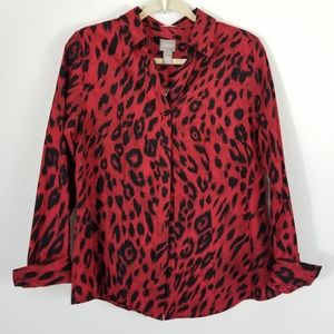 CHICO’S Animal Print Blouse